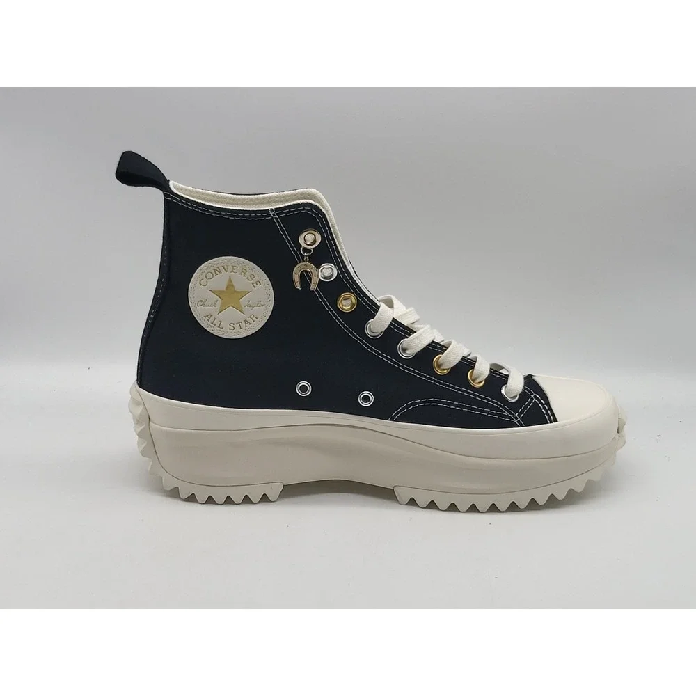 Converse‎ Run Star Hike Platform Charms Black Gold Egret Women 10.5 NWOB A13409C